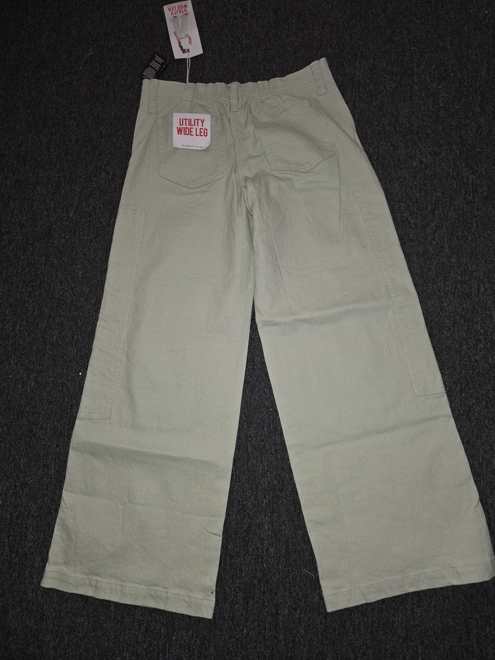 Celebrity Pink Women's Wide-Leg Cargo Pants in Sage - Picture 6 of 7